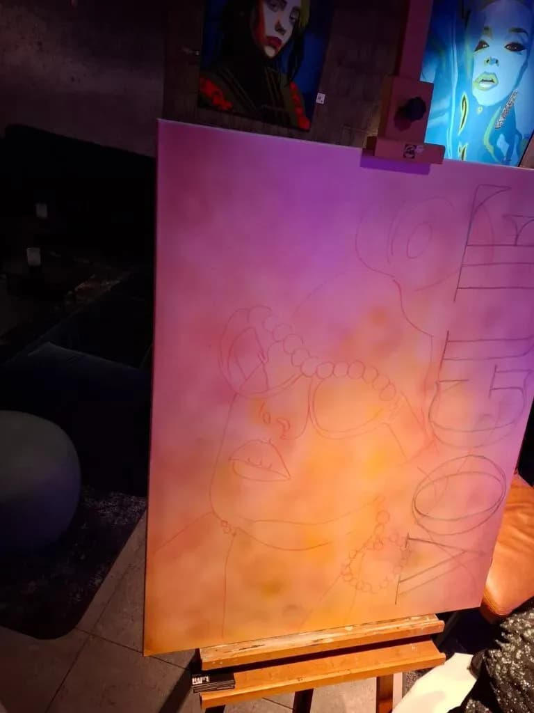 Live Painting met Mia Van der Moolen @Jaz in the City Vienna
